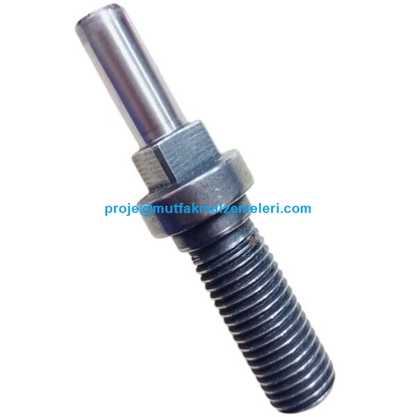 22 Lik Kıyma Makinesi Helezon Mili:Endüstriyel Kıyma Makinası Burgu Milleri Sanayi Tipi Kıyma Makinası Parçaları bölümündeki bu kıyma makinası yedek parçası burgu şeklindeki helezon üzerine takılan cıvatalı helezon pimidir, helezon mili kırık kıyma makin