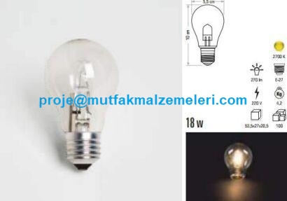 Ampul CT2059:18 Watt gücünde 270 lümen aydınlatma sağlayan bu ampul E27 duy girişlidir - Ampul satışı 0212 2370759