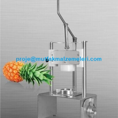 Gıda tüzüğüne uygun sertifikalı parçalardan üretilen profesyonel ananas soyma makinesi, İstanbul merkezimizden Türkiye nin 81 vilayetine güvenli kargo ve hızlı teslimat ile gönderilir.