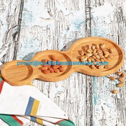 Doğal bambudan üretilen damla şekilli çerezlik, şık ve dekoratif sunumlar için tasarlanmıştır. 36,2 × 16 × 1,7 cm ölçülerindedir. Çerez, kuruyemiş, kuru meyve ve çeşitli atıştırmalıkların servisinde ev ve işletmelerde kullanılabilir.