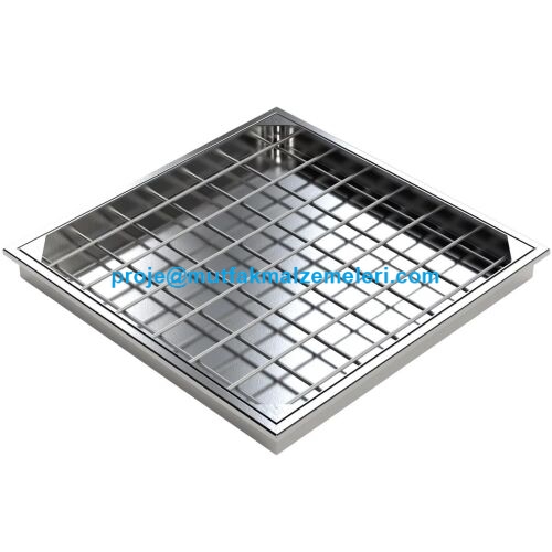 700x700 mm net geçiş alanına sahip, 2 mm kalınlığında profil bükümlü paslanmaz çelikten mamul betonlu ağır hizmet kanalizasyon kapak satışı. İsteğe bağlı AISI 316 üretim seçeneği ve projelere özel iskontolu fiyatlar kurumsal e-posta adresimizde.
