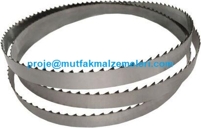 Boğaziçi Et Kemik Testeresi:Boğaziçi et doğrama testeresi yedek bıçakları Boğaziçi kemik dilimleme makinesi bıçakları Boğaziçi et kesme makinası parçalarından 1840 mm.lik Boğaziçi et kemik testeresi yedek bıçağının imalatı Boğaziçi donuk et kemik kesme m