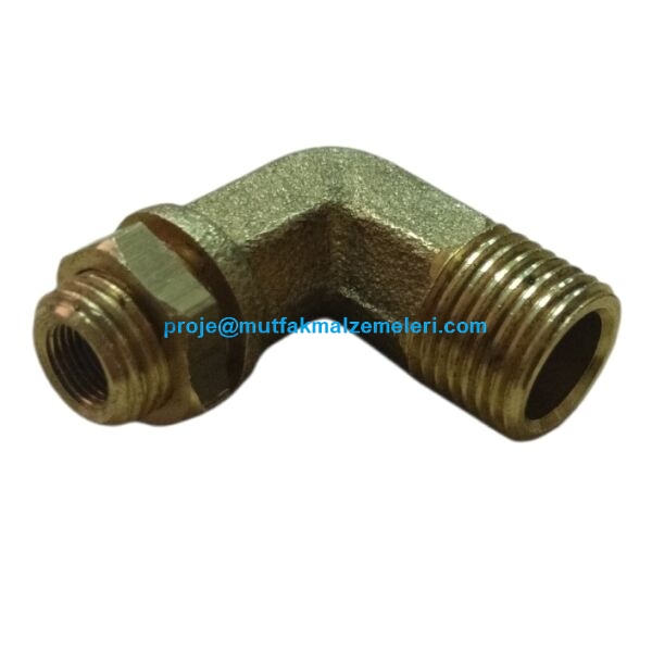 Gaz hatlarında yön değiştirme ve güvenli sabitleme için tasarlanan bu dirsek, kontrol somunu mekanizması sayesinde sarsıntılara karşı gevşeme yapmaz. 16x1.5 ölçüsüyle standart brülör girişlerine tam uyum sağlar. Dayanıklı ve montajı kolaydır.