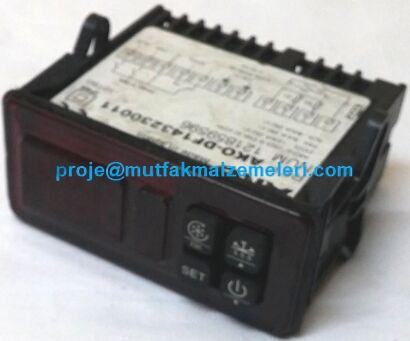 AKO DF143230011 çift problu dijital soğuk oda termostatı ekranı. Endüstriyel buzhane ve reyon tipi dolaplar için hassas derece kontrol ünitesi. Orijinal AKO İspanya üretimi elektronik termometre ve termostat yedek parçası. #AKO #BuzhaneTermostatı #SoğukO