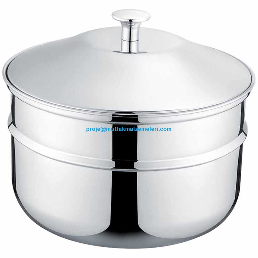 Catering ve büfe kullanımı için ideal, kolay temizlenebilir chafing dish çorbalık yedek kazanı.