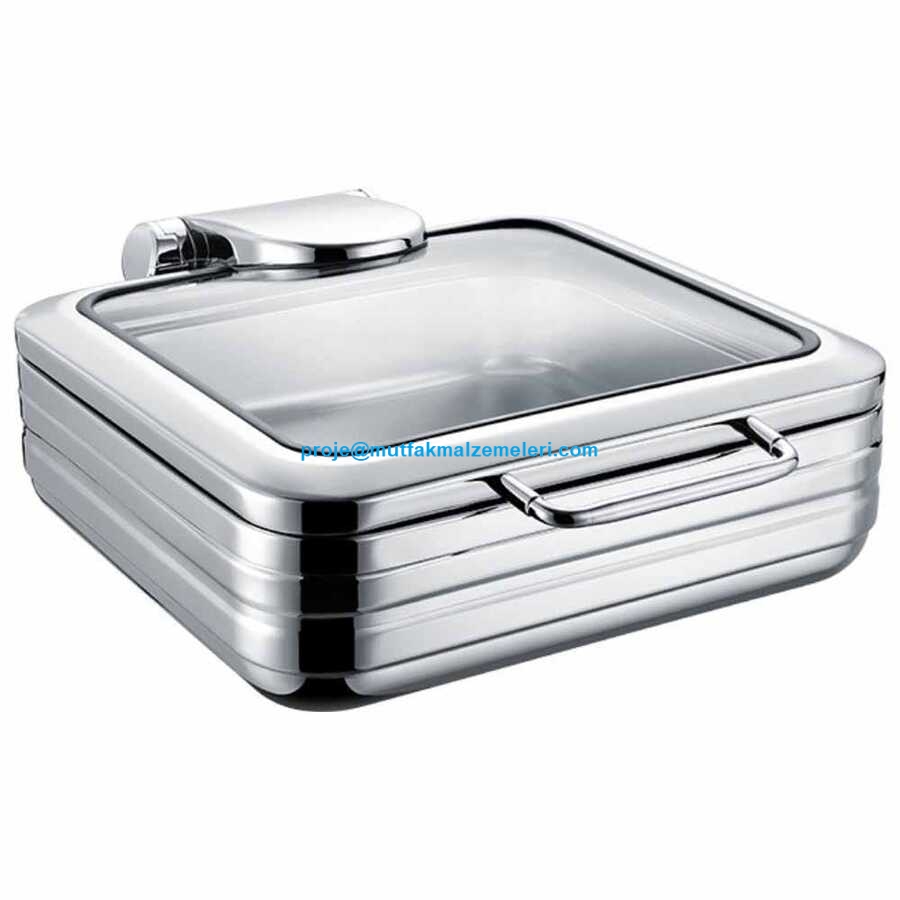 2/3 Lüx Reşo Chafing Dish 6 Litrelik Açık Büfe Reşosu Modeli İmalatı Fiyatları Üzerinde ısıtma sistemi bulunmamaktadır. İsteğinize göre elektrik bağlantısı yaparak veya altına jel reşo yakıtı koyarak kullanabilirsiniz.
