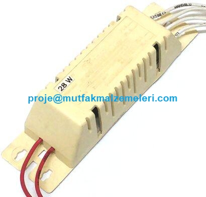 Sinek yapışkanlı mor ışık cihazları ve ince T5 armatürler için 28W gücünde yüksek frekanslı elektronik floresan balastı. Kırpışmasız aydınlatma sağlayan Çetsa marka kablolu orijinal yedek parça burada.
