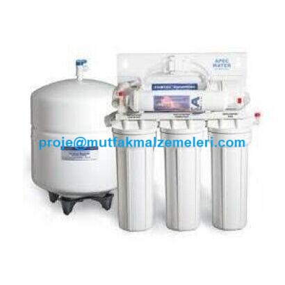 Reverse Osmosis ev tipi su filtresi sistemi; 75 GPD membran, 5 ve 1 mikron, blok, granüler aktif ile post karbon filtre içerir. 12 kg ağırlığındaki bu kolay bağlantılı sistem, evye tipi temiz su musluğu dahil tüm montaj parçalarıyla kargolanır.