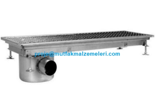 Sanayi tipi mutfak ve fabrikalar için 1,20 mm tava kalınlığına sahip paslanmaz yer gideri. 50lik veya 70lik PVC boru bağlantısına uygun, bakım kapaklı sifon havuzu ile tıkanmalara karşı güvenli.