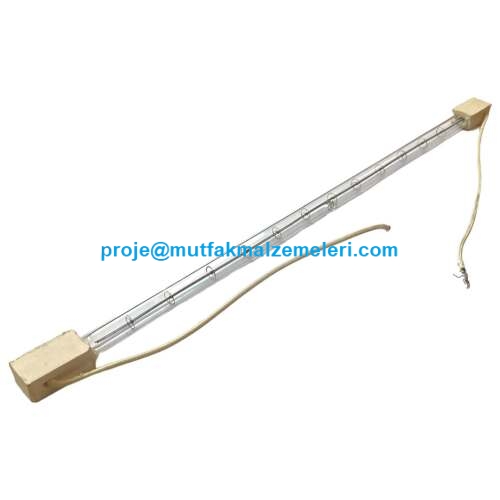 Kumaş baskısı ve boya kurutan infrared lamba modellerinden olan bu 34 cm çubuk halojen ampul; 1000W güç ve 110V ile çalışarak tekstil baskı kurutucuları, kurutma fırınları ve oto boya kurutma sistemlerinde yüksek performans sunar.