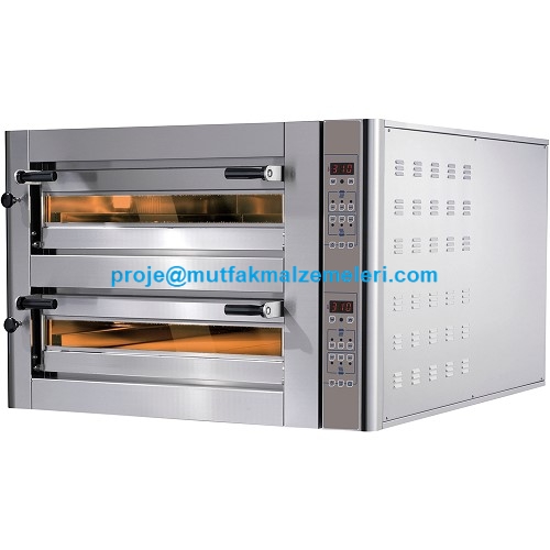 23,4 kW gücünde, 151x141 cm ölçülerindeki profesyonel iki katlı fırın; pizza, lahmacun ve pide pişirimi için idealdir. Isı yalıtımlı gövde ve dayanıklı taş taban ile yüksek verim sunar. Türkiye geneli 81 ile kargo teslimatı ve 2 yıl garanti imkanı mevcut