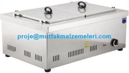 2 gözlü elektrikli benmari, 30-90°C termostat ayarıyla sıcak yemeklerin servis süresince uygun sıcaklıkta tutulmasına yardımcı olur. 2 adet 1/2 gastronom kap kullanımına uygun paslanmaz çelik yapısıyla profesyonel mutfaklar için idealdir.