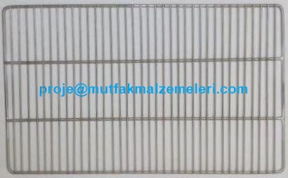 İnoks Çelik Buzdolabı Rafı:53*65 santimlik inoks çelik buzdolabı rafının imalatı tamamıyla 304 kalite 18/10 krom çelik çubuklardan yapılmıştır - Endüstriyel buzdolapları için inox çelik buzdolabı rafı market ev ilaç buzdolabı için 304 kalite inox çelik ç