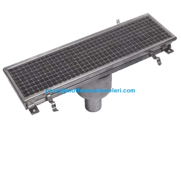 Sanayi tipi mutfak ve büfeler için üretilen 210x735x170 mm ölçülerindeki orijinal Nova Drain yer süzgeci; paslanmaz inox yapısı, koku önleyici sifon havuzu, DN50/DN70 PVC boru uyumu ve orta alttan çıkış tasarımıyla profesyonel tahliye çözümü sunar.