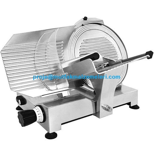 Jambon kesme makinesi şarküterilerde,otellerde,restoranlarda ve profesyonel mutfaklarda kullanılan 16 mm kalınlığa kadar jambon kesen son derece pratik jambon kesme makinesidir - Jambon kesme makinesi satışı proje@mutfakmalzemeleri.com
