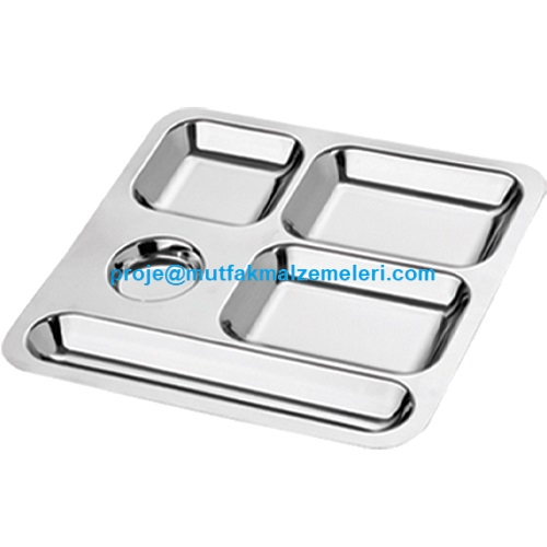 31x31 cm ebatlarında 0.60 mm paslanmaz çelik kare kreş tabağı. Anaokulu ve çocuk bakımevlerinde yemek servislerini hijyenik ve pratik hale getirir. Kırılmaz yapısı ve bölmeli tasarımıyla güvenlidir. Ürünü sepete ekleyerek hemen satın alabilirsiniz.