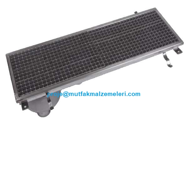 Alt kenardan çıkışlı sifonlu tasarımıyla öne çıkan krom yer ızgarası, 300x1625x145 mm ölçüsüyle yüksek tahliye kapasitesi sağlar. Katı atıkları süzen özel düzeneği tesisat tıkanmalarını önlerken imalatçısı; paslanmaz yapısı hijyen ve uzun ömürlü kullanım