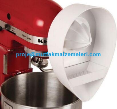 Kitchenaid narenciye sıkma aparatını mikserinize taktığınızda set üstü portakal sıkma makineniz olacak. Kitchenaid mikser dondurma makinası aparatları ve et kıyması yapma ekipmanlarından olan bu ürün limon sıkma makinesi olarak satılır.Kitchenaid Portaka