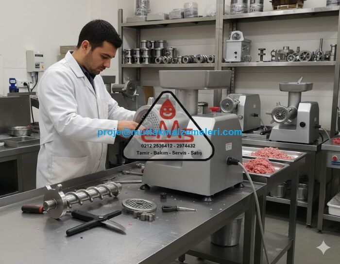 Endüstriyel mutfakların kalbi olan kıyma makinelerinde oluşabilecek motor, şanzıman ve mekanik arızaları orijinal yedek parça kullanarak gideriyoruz. Atölyemize getirdiğiniz cihazlarda servis ücreti ödemeden, şeffaf ve hızlı tamir sürecinden yararlanın.