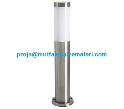 Krom Bahçe Lambası:Site bahçe lambası apartman bahçe armatürlerinden olan bu bahçe aydınlatma armatürü krom renkli olup imalatı 8x50 cm ölçüsünde yapılmıştır -  Krom bahçe lambası satışı 0212 2370759