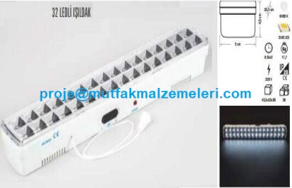 5x33,5x4,5 cm ölçülerindeki led lambalı ışıldak kolay şarj edilebilir yapısıyla enerjisiz ortamlarda 6 saat aydınlatma sunar. Kaliteli fabrika garantili üretilmiştir.