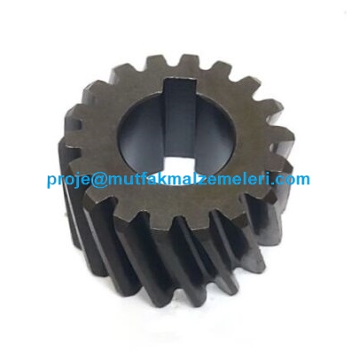 Omis marka 20, 20x40 ve 60 litrelik planet tipi mikserlerin şanzıman mekanizması için özel olarak üretilen bu dayanıklı dişli; döner gezer karıştırıcı sisteminde yüksek tork aktarımı sağlayarak mikserinizin performansını yeniler.