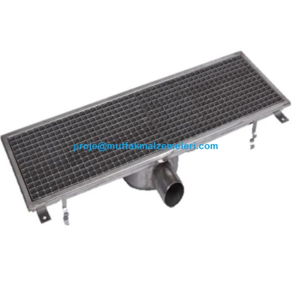 40x95 cm paslanmaz krom endüstriyel mutfak yer süzgeci ızgarası. AISI 304 kalite malzemesiyle neme ve kimyasallara dayanıklı, zemin hijyenini en üst seviyeye taşıyan profesyonel ve uzun ömürlü tahliye çözümüdür. İstanbul'dan 81 ile teslim.