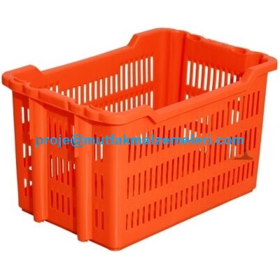 Lojistik ve depolama için ideal, UV katkılı konik plastik sepet. 345x535x330 mm iç hacmi, kapalı kulplu ergonomik yapısı ve iç içe geçebilme özelliği ile alan tasarrufu sağlar, endüstriyel kullanımda uzun ömürlü performans sunar.