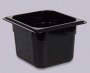 GNP-16100 B Siyah Polikarbonat Gastronom Kap 1/6-100 mm. 1.5 lt hacimli, ölçekli ve FDA onaylı kırılmaz malzeme. Sos ve meze teşhiri için estetik ve dayanıklı siyah plastik küvet. #GastronomKap #SiyahKüvet #Polikarbonat #MutfakEkipmanları #GNP16100