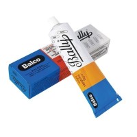 Bally Balco 150 GR tüp çok amaçlı yapıştırıcı, metalden ahşaba her yüzeyi güçlü ve suya dayanıklı şekilde birleştirir. Hızlı kurur, uzun süre dayanır. Patates soyma makinesi zımparası yapıştırma ilacı olarak kullanılır