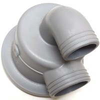 Sifon yatağının alt çıkış borularına odaklanan görünüm. 6 cm ve 4.5 cm ölçülerindeki tahliye boruları ile makine sistemine kusursuz uyum sağlar. Öztiryakiler makinelerinin verimli su boşaltma operasyonu için kritik bir bileşendir.