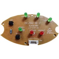 Uğur UBM 20 buz makinesi elektronik kontrol kartı. Görselde kart üzerindeki orijinal açma/kapama düğmeleri, çalışma durumunu belirten kırmızı-yeşil LED ışıklar ve montaj bağlantı noktaları sergilenmektedir.