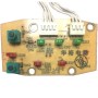 Buz makinesi elektronik kontrol kartı; üzerinde işlemci, röleler, bağlantı pinleri ve sigorta yuvalarının bulunduğu, devre yolları net olan yüksek kaliteli yeşil/mavi baskılı devre kartı.