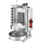 320x450x380 mm ölçülerinde, paslanmaz çelik gövdeli, tek radyanlı CE belgeli mini döner ocağı. 10 kg et takma kapasiteli, tüp gazlı ve kompakt tasarımlı büfe tipi profesyonel döner pişirme makinesi.