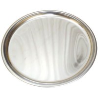 430 kalite parlak paslanmaz çelikten üretilmiş 29 cm yuvarlak sunum ve servis tabağı. Çay, kahve, meze ve pasta ikramlarınızda profesyonel şıklık sağlar. Leke tutmaz, hijyenik ve uzun ömürlü yapısıyla işletmeniz için idealdir.