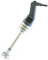 Robot Coupe Mini MP 240 V.V. profesyonel el tipi blender, paslanmaz çelik tüp ve parçalama bıçağı, ergonomik siyah motor gövdesi.