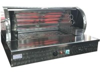 KT100 Elektrikli Kokoreç Tezgahı: 100x70x60 cm setüstü model, arka paneli ateş tuğlalı, 3 şiş kapasiteli ve trifaze elektrikli profesyonel kokoreç pişirme mangalı. #EndüstriyelMutfak #Kokoreç