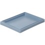 TKN4300 model gri endüstriyel plastik kasa kapağı. 405x305x40 mm boyutlarında, YYPE hammaddeden üretilmiş, 30x40 cm plastik taşıma ve istifleme kasalarıyla uyumlu, üst yüzeyi güçlendirilmiş profesyonel saklama kutusu kapağı görseli. İmalatçısından