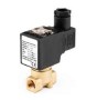 Arıtma, gıda, tekstil ve endüstriyel tesislerde hava, su ve gaz hatları için üretilmiş 1/8 pirinç gövdeli solenoid valf. 0-16 bar aralığında çalışan normalde kapalı yapısı ve sağlam paslanmaz kovanıyla uzun ömürlü, hassas akış kontrol elemanıdır.