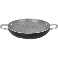 Granit yumurta sahanı, 3,5 mm alüminyum gövdeye ve 5 katmanlı granit efektli yapışmaz kaplamaya sahiptir. 304 paslanmaz çelik kulpu, düz tabanı ve yuvarlak tasarımıyla yumurta, menemen ve kahvaltılık ürünlerin hazırlanmasında kullanılabilir.