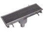 Sanayi tipi mutfak ve büfeler için üretilen 210x735x170 mm ölçülerindeki orijinal Nova Drain yer süzgeci; paslanmaz inox yapısı, koku önleyici sifon havuzu, DN50/DN70 PVC boru uyumu ve orta alttan çıkış tasarımıyla profesyonel tahliye çözümü sunar.