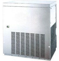 Paslanmaz çelik dış gövdeli, kompakt tasarımlı endüstriyel karbuz makinesi. Üstten kar şeklinde buz dökme ünitesi ve profesyonel soğutma sistemine sahip, balık reyonları ve içecek servisi için uygun yüksek kapasiteli buz yapıcı.