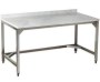 1200x800x850 mm boyutlarında Marmara mermer tablalı lavaş yufka açma masası, paslanmaz çelik alt raflı ve sırtlı konstrüksiyon, ayarlanabilir rotil ayaklı sanayi tipi hamur hazırlama tezgahı.