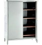 1800x600x1800 mm ölçülerinde, yüksekliği ayarlanabilir rotil ayaklı ve 4 raflı inoks ekmek dolabı. Sıhhi ve hijyenik yapısıyla endüstriyel mutfakların vazgeçilmezidir. Krom çelik gövdesi sayesinde bakımı kolay ve uzun ömürlüdür. Tüm Türkiye'ye teslim
