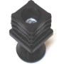 Endüstriyel mutfak, hastane ve yemekhane ekipmanlarında kullanılan 40x40 mm ölçüsünde siyah sert plastik rotil ayak. 4 cm'lik kare profillerin içine çakılarak monte edilir. Vidalı yüksekliği ayarlanabilir yapısıyla tezgahlarınızda sallantıyı önler.Pa