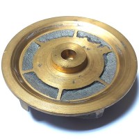 Korozyona karşı yüksek dirençli, kaliteli kızıl metalden dökülmüş ve hassas tornalanmış profesyonel pompa türbini.
