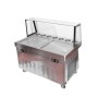220V enerjiyle çalışan 1000W gücündeki Panasonic kompresörüyle yüksek verimlilik sunar. Ayak pedallı defrost özelliği sayesinde dondurmalarınız yapışmadan kolayca rulo olur. 48 kg ağırlığı ve tekerlekli yapısıyla mobilite sağlar.