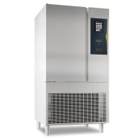 380V enerjiyle çalışan, 1000 farklı program hafızalı ve otomatik buz çözme/mayalama özellikli sanayi tipi blast chiller dondurucu.