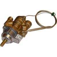 Termostatlı Gaz Musluğu PEL25ST-300:Termostatlı gaz muslukları ısı ayarlı fritöz vanalarından PEL markalı 25 ST modeli bu gaz musluğunun imalatı termostatlı olarak yapılmış olup takıldığı cihazların ısısını ayarlanabilir düğmesiyle 100 ile 300 derece ara