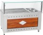 6 Tepsi 2 çorbalık kapasiteli paslanmaz çelik tezgahlı yemek ısıtıcısı - Sulu sistem elektrikli profesyonel benmari tezgahı 145x70x85 cm #yemekisitici #benmaritezgahi #sicaksunum #lokantamekanizmasi